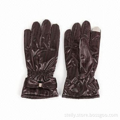Touchscreen Leather Gloves with Conductive Fiber, Suitable for Touchscreen Digital Products